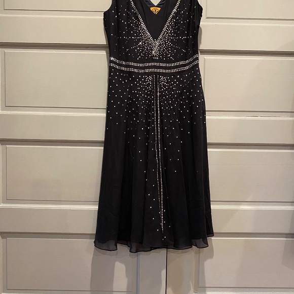 Tory Burch Navy Rhinestone patterned Dress - Picture 7 of 9